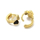 Серьги-кольца из латуни с микропаве из кубического циркония EJEW-C088-16G-02-2
