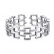 304 Stainless Steel Square Open Cuff Ring RJEW-T023-15P-1