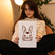 FINGERINSPIRE 4 pcs Easter Bunny Painting Stencil 8.3x11.7inch Reusable Cute Rabbit Pawprint Pattern Drawing Template Jumping Rabbit Decoration Stencil for Painting on Wood Wall Paper Furniture DIY-WH0394-0204-6