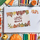 CRASPIRE Hello Autumn Pumpkin Clear Rubber Stamps Happy Thanksgiving Greeting Words Reusable Silicone Transparent Seals for Card Making DIY Scrapbooking Journaling Photo Album Decoration 6.3 x 4.3inch DIY-WH0448-0006-5