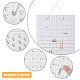 HOBBIESAY 1Pcs 685mm Felt Hanging Earring Storage Bags with 150 Grids Old Lace White Rectangle Storage Bags Over the Door Jewelry Organizer Wall Mounted for Earrings Necklace Bracelet Ring Display AJEW-WH0020-36A-4