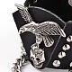 Punk Rock Eagle with Skull Rivet Leather Cord Bracelets BJEW-D351-04-2