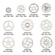 100 pièces 10 styles thème steampunk style tibétain pendentifs de pignon d'engrenage en alliage TIBEP-CJ0001-55-2