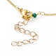 Bracelets de cheville en perles de verre à facettes AJEW-AN00379-04-3