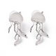 Resin Jellyfish Stud Earrings EJEW-P208-01P-2