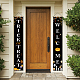 Cartello appeso in poliestere di Halloween per decorazioni di benvenuto del portico della porta d'ingresso dell'home office HJEW-WH0011-20C-7