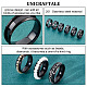 UNICRAFTALE 10Pcs Gunmetal Blank Core Ring Size 9 Stainless Steel Grooved Finger Ring for Inlay Round Empty Ring Blanks with Velvet Pouches for Jewelry Making 19mm STAS-UN0039-22C-5