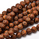 Round Natural Agate Tibetan Style 3-Eye dZi Beads Strands TDZI-O005-07-10mm-1