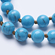 Synthetic Turquoise Beaded Necklaces NJEW-P202-36-A13-2