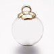 Glass Ball Pendants GLAA-E403-03-1