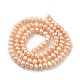 Fili di perle di perle d'acqua dolce coltivate naturali PEAR-F004-03-02-5