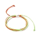 Waxed Polyester Multi-strand Bracelet BJEW-B065-04-2