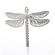 Platinum Alloy Enamel Dragonfly Big Pendants ENAM-J033-07P-2
