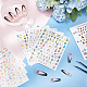 Globleland 10 лист 10 стильные бумажные наклейки для дизайна ногтей наклейки DIY-GL0006-05-5