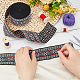 FINGERINSPIRE 10.9 Yards Ethnic Style Jacquard Ribbons 48mm Wide Vintage Polyester Ribbons with Rhombus Pattern Black Geometric Woven Ribbon DIY Craft Costumes Sewing Ribbon Home Decoration Trim SRIB-WH0011-065-3