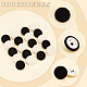 PandaHall 40pcs Fabric Covered Buttons White Black Round Buttons 20mm Crafts Button Cotton Coverd Aluminium Button Cloth Flatback Embellishments for Cotton-padded Clothes Coat Down Jacket DIY-PH0008-67-4