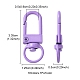 10Pcs 10 Colors Spray Painted Eco-Friendly Alloy Swivel Snap Hooks Clasps FIND-YW0003-04-3