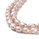 Fili di perle di perle d'acqua dolce coltivate naturali PEAR-E016-181B-3