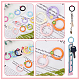 WADORN 12Pcs 12 Colors Spray Painted Alloy Spring Gate Rings FIND-WR0010-43-3