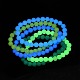 Bracelets extensibles pierre noctilucent/perles de pierre lumineuses synthétiques BJEW-JB06619-7