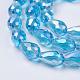Electroplate Glass Beads Strands EGLA-D015-15x10mm-22-2