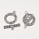 Tibetan Style Alloy Ring Toggle Clasps PALLOY-P107-16AS-2