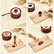 Brass Wax Seal Stamps with Rosewood Handle AJEW-WH0412-0095-3