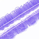 オーガンジーリボン  プリーツ/ダブルフリルリボン  紫色のメディア  15~18ミリメートル  100 M /バンドル ORIB-S047-14A-1