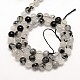 Natural Gemstone Black Rutilated Quartz Round Beads Strands G-E251-30-10mm-3