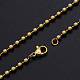 Unisex 304 Stainless Steel Ball Chain Necklaces NJEW-T012-05-46-G-1