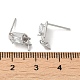 925 orecchino a bottone in argento sterling placcato in rodio con micro pavè di zirconi cubici STER-P056-05P-3