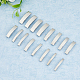 BENECREAT 16pcs 8 styles 201 Stainless Steel Slide Charms STAS-BC0003-69-5