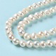 Fili di perle di perle d'acqua dolce coltivate naturali PEAR-E018-43-4