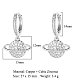 Латунные серьги-кольца из прозрачного кубического циркония EJEW-OY001-10P-2