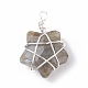 Natural Gemstone Pendants PALLOY-JF01457-02-2