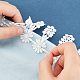 Gorgecraft5ヤード刺繡ポリエステルレーストリム  縫製装飾工芸品  花の形  ホワイト  2-1/2インチ（65mm）  約5ヤード/バッグ OCOR-GF0001-72-4
