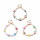 Ensemble de bracelets en perles naturelles et en argile polymère 3pcs 3 styles BJEW-TA00236-1