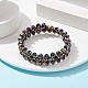 Bracelet de style wrap perlé rondelle de verre BJEW-JB09965-02-2