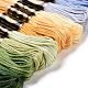 12 かせ 12 色 6 層ポリエステル刺繍糸  クロスステッチの糸  冬カラーシリーズ  ミックスカラー  0.5mm  約8.75ヤード（8m）/かせ  12 かせ/セット OCOR-M009-01B-14-2