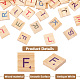 Zufällig gemischte Großbuchstaben oder unfertige leere Scrabble-Holzplättchen DIY-WH0162-89-4