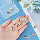 Beebeecraft 10Pcs/Box Cubic Zirconia Sea Shell Link Charms 18K Gold Plated Brass Oval Ocean Beach Connectors Double Loop Bail Connector for Jewelry Making Necklace Bracelet KK-BBC0003-33-3