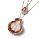 Shell Tiered Necklaces NJEW-JN02387-02-3