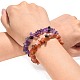 Natural & Synthetic Mixed Stone Chips Stretch Bracelets BJEW-JB01308-3