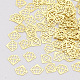 真鍮製カボション  ネイルアートの装飾の付属品  ダイヤモンド  ゴールドカラー  3.5x4.5x0.1mm  約10000個/袋 MRMJ-S033-022-1