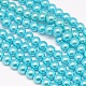 Umweltfreundliche runde Perlenstränge aus gefärbtem Glasperlen HY-A002-10mm-RB064-1