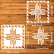 FINGERINSPIRE Zia Sun Swirl Stencil 11.8x11.8 inch Tribe Zia Symbol Reusable Mylar Stencil Plastic Wave Sun Vortex Patterns Stencil Template Reusable Craft Stencil for DIY Project Home Wall Decor DIY-WH0391-0584-2
