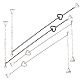 Gorgecraft 2 paires 2 couleurs coeur alliage réglable strass chaîne bretelles de soutien-gorge antidérapantes DIY-GF0007-75-1