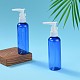 液体石鹸のための100mlの詰め替え可能なペットプラスチック空のポンプボトル  ブルー  4x15cm  容量：100ml（3.38液量オンス）。 TOOL-Q024-01B-02-5