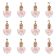 Unicraftale 12 bottiglia di vetro a forma di cuore con pendenti interni in quarzo rosa FIND-UN0001-92-1