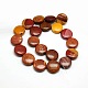 Natural Flat Round Mookaite Beads Strands G-L246-15-2
